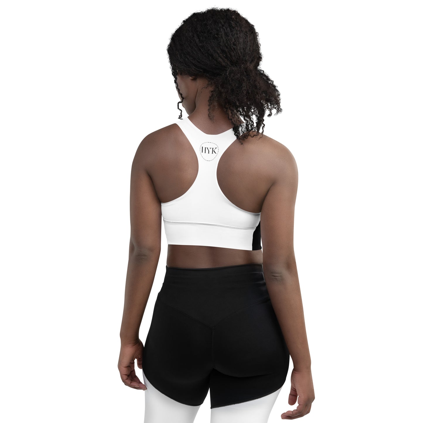 longline sports bra for gym hiking active wear