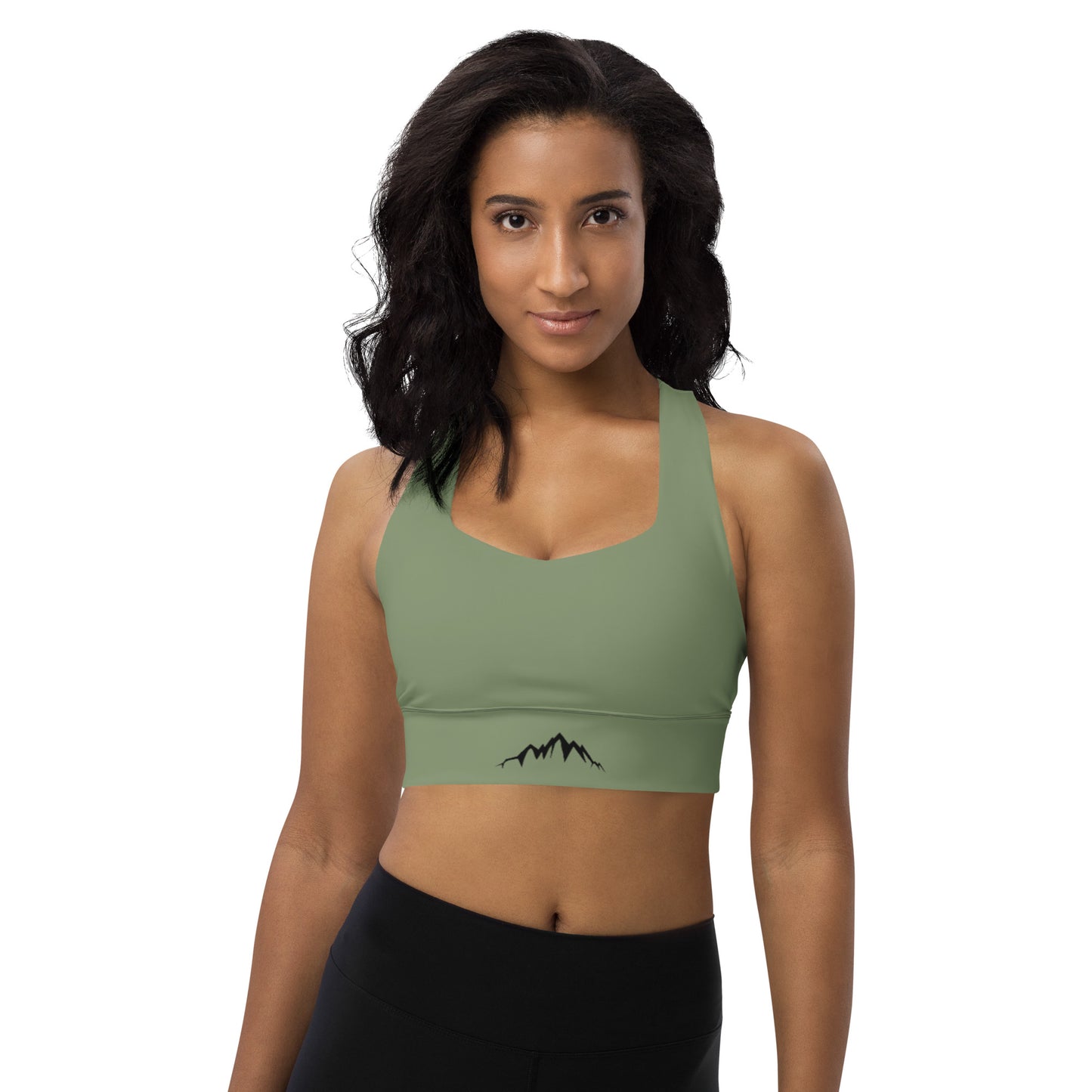 longline sports bra for gym hiking active wear