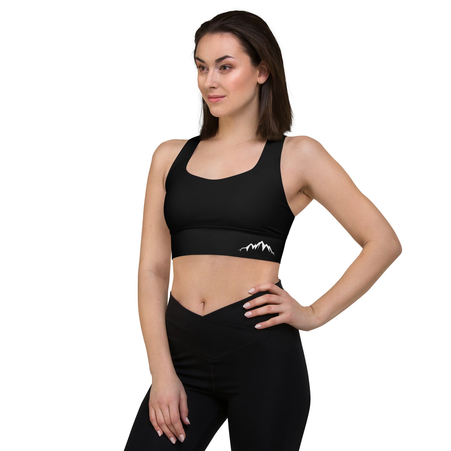 longline sports bra for gym hiking active wear
