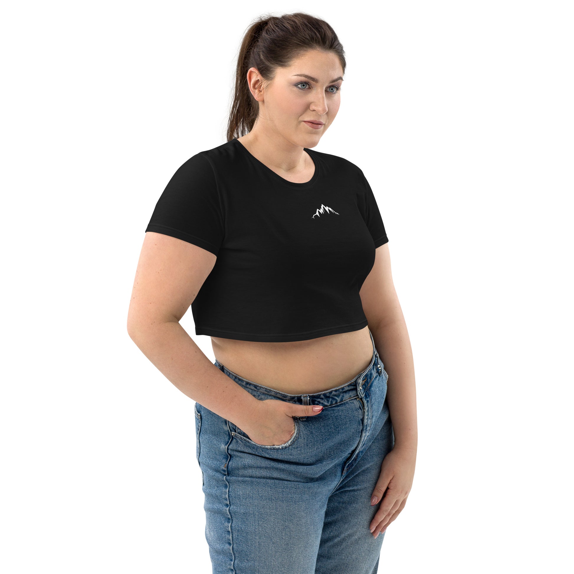 high quality organic womens crop top hiking and relaxing