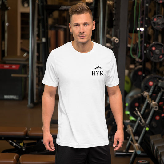 high quality white cotton t shirt for lounge and active outdoor hiking and mountaineering