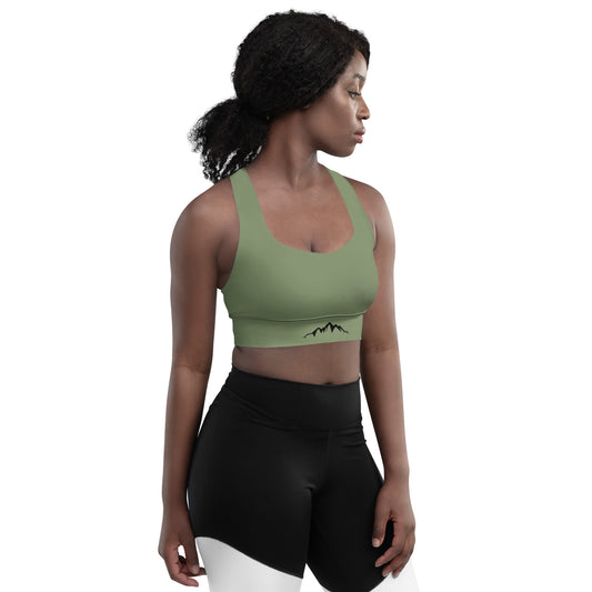 longline sports bra for gym hiking active wear