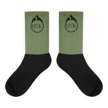 high quality green sublimated hiking socks