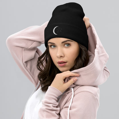 high quality premium embroidered unisex organic cotton beanie hat