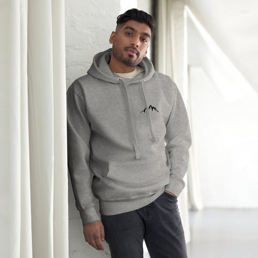 premium high quality grey hoodie organic cotton sustainable business