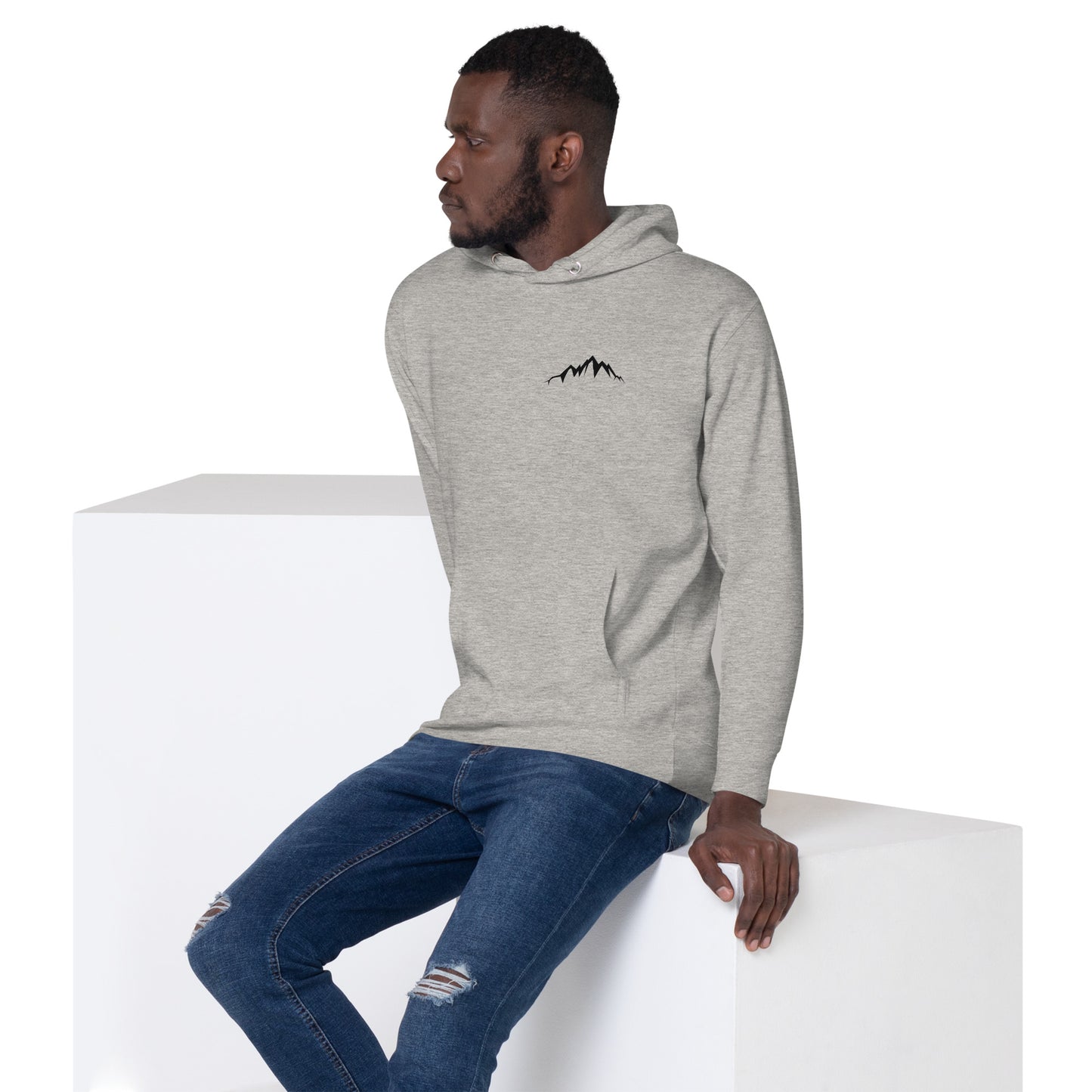 premium high quality grey hoodie organic cotton sustainable business