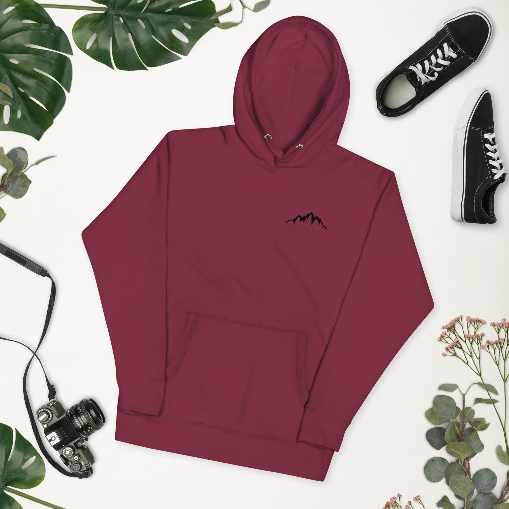 high quality premium maroon hoodie for men